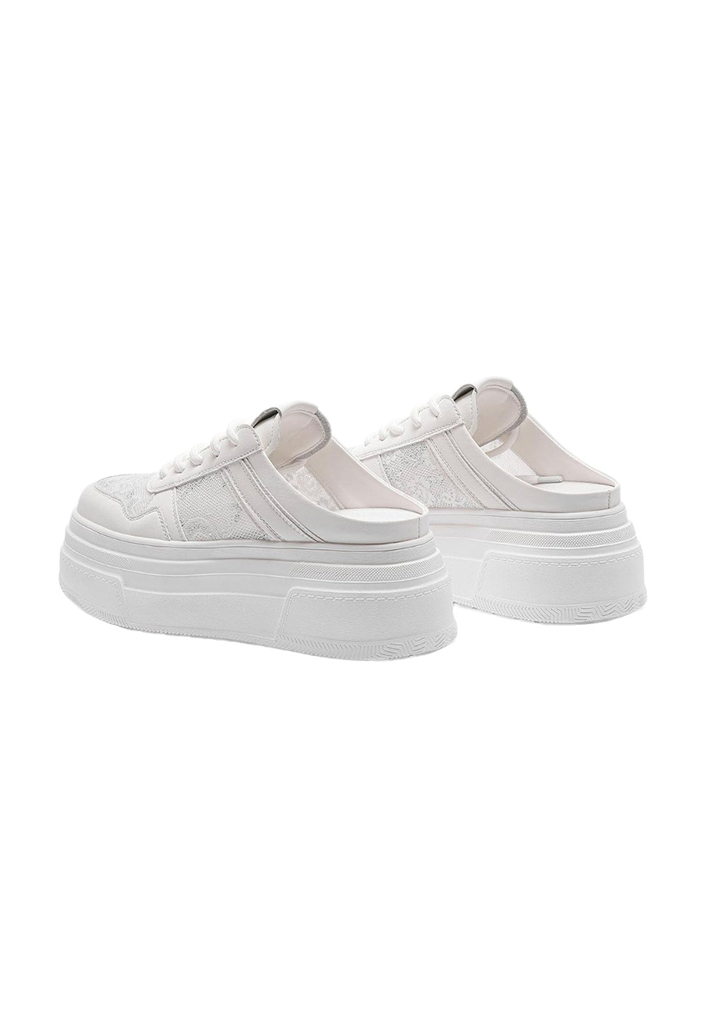 C.BANNER丨Lace Platform Slip-On Mules - PSYLOS 1, C.BANNER丨Lace Platform Slip-On Mules, Chunky Sneakers, C.BANNER, PSYLOS 1